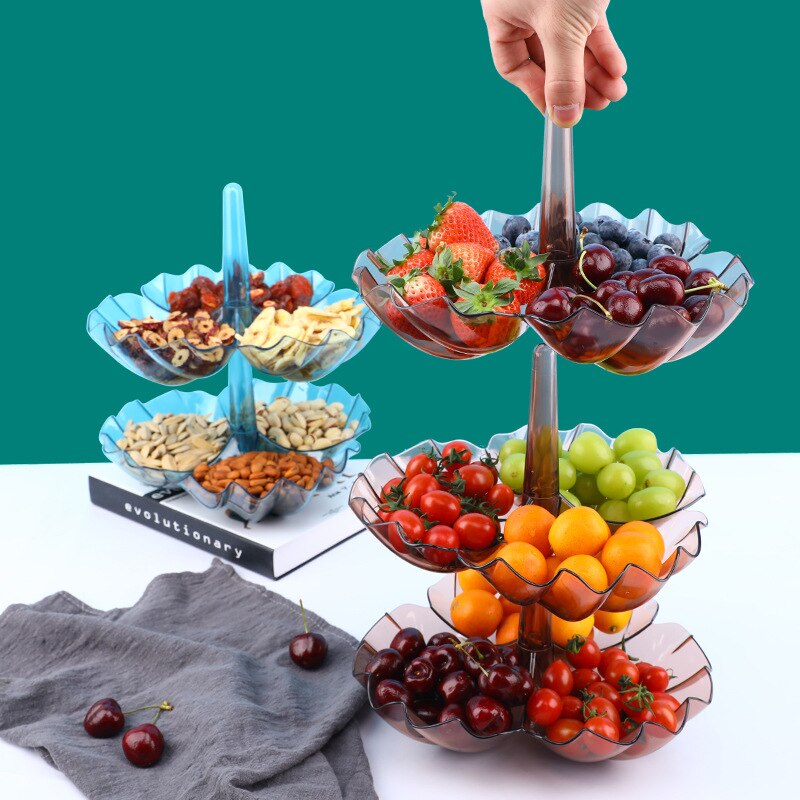 Stackable Fruit Cake Plate Stand Home Party Dessert Storage Rack Cupcake Serving Storage Holder Tray Creative Multi-layer