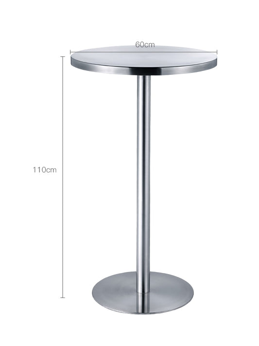 Stainless Steel Bar Table.Metal Round Outdoor Ktv Home Bar. Table Milk Tea Shop. Simple High Table
