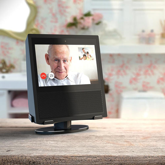 Stand Holder For Echo Show Home Voice Speaker Mount 360 Rotation Bracket Polished Bright Aluminum Speaker Stand