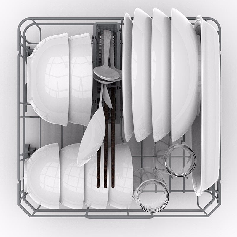 Sterilization Drying Fully Automatic Smart Desktop Disinfection Brush Dishwasher All-in-one White (washable 6 Sets) Dish Washers