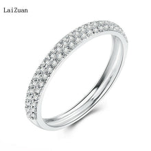 将图片加载到图库查看器，Sterling Silver Fine Jewelry Pave Setting Natural Diamond Band Generous Ring
