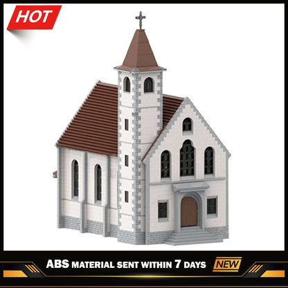 Street View House Model Church City Scene Constructor Educational Toys Building Blocks Bricks. Children Kids Christmas Gifts