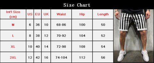 Stylish Hot Sale Men Black White Striped Plaid Loose Gym Fitness Shorts Running Sport Workout Casual Jogging Sweat Shorts M-XXL