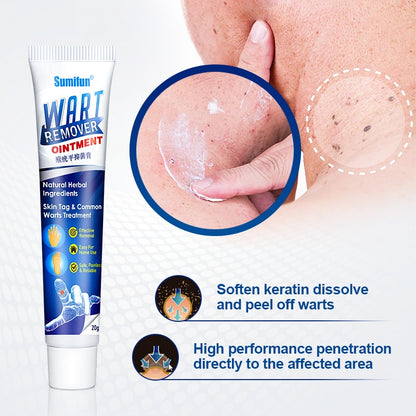 Sumifun Warts Remover Ointment Antibacterial Wart Treatment Cream Skin Tags Removing Genital Warts Herpes Medical Plaster