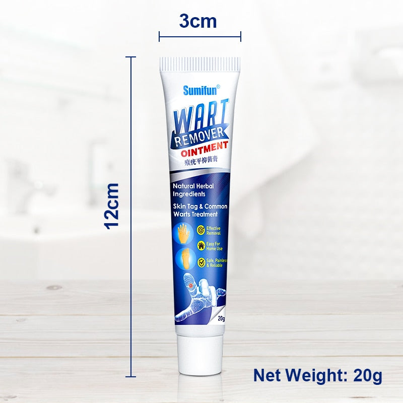 Sumifun Warts Remover Ointment Antibacterial Wart Treatment Cream Skin Tags Removing Genital Warts Herpes Medical Plaster