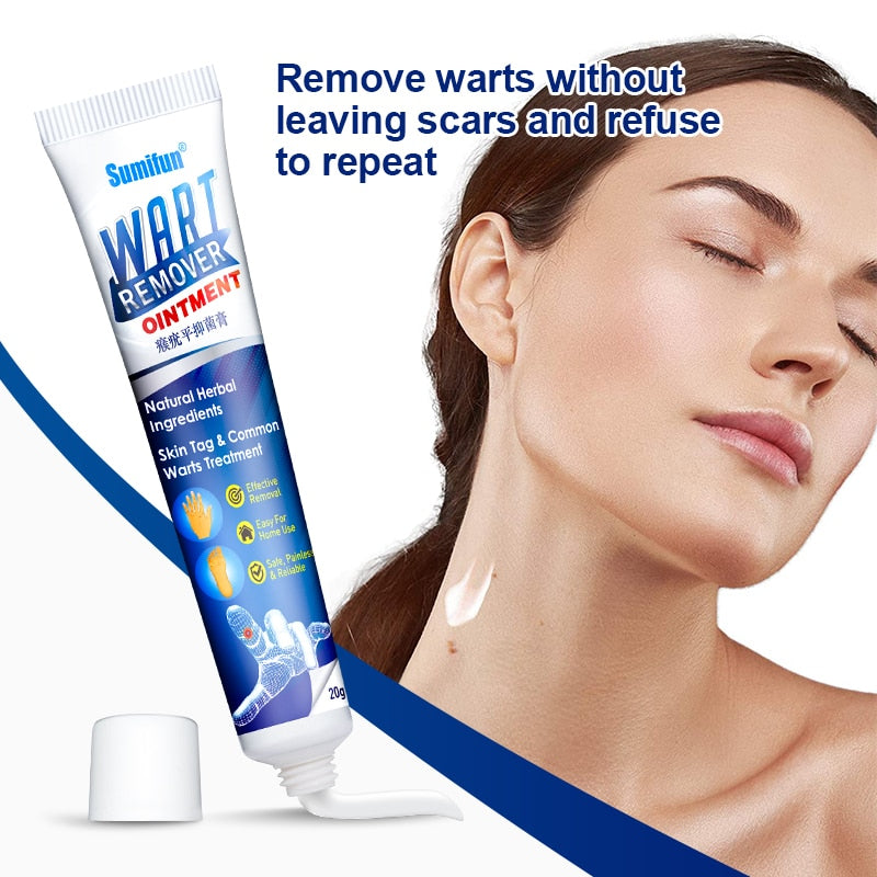 Sumifun Warts Remover Ointment Antibacterial Wart Treatment Cream Skin Tags Removing Genital Warts Herpes Medical Plaster