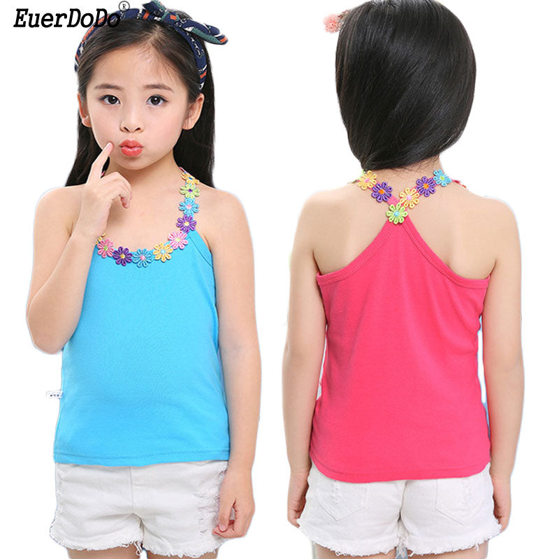 Summer Girls Shirts Multicolor Kids Underwear Model Teenager T-shirt Children Undershirt Kids Singles 10 12