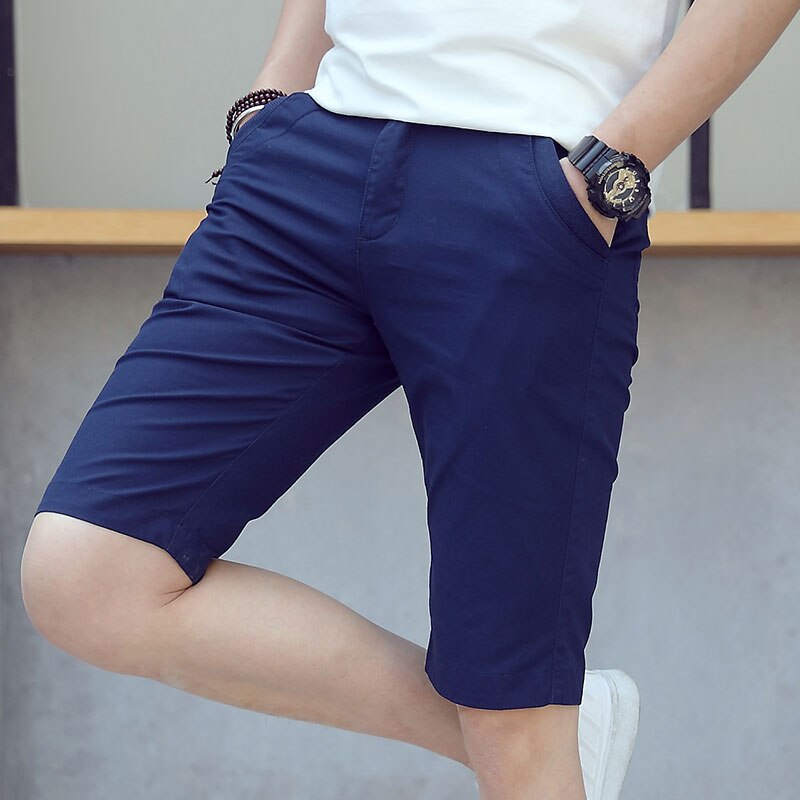 Men's Cotton Shorts Summer Casual Fashion Shorts Male Slim Fit Short Pants Plus Size 28-40 Homme