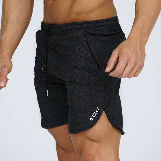 Summer Men's Slim Brand Shorts Calf Length Fitness Bodybuilding Fashion Casual Gyms Jogger Workout Beach Short pants Sportswear