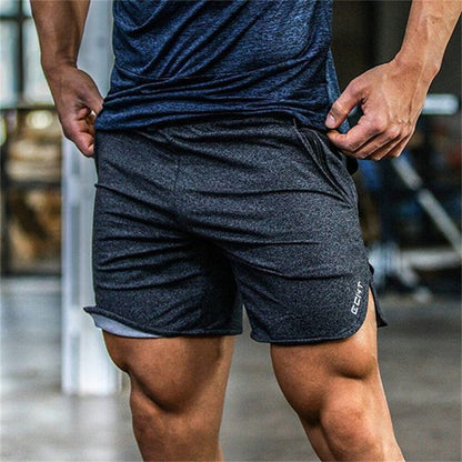 Summer Men's Slim Brand Shorts Calf Length Fitness Bodybuilding Fashion Casual Gyms Jogger Workout Beach Short pants Sportswear