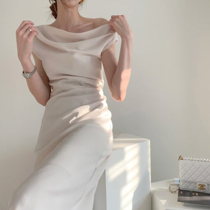Summer Women Solid Color Elegant vestidos Business Party Bodycon Work Office Women Female Dress