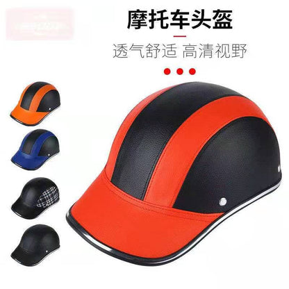 Summer electric motorcycle riding helmet bicycle men's and women's light baseball helmet helmet helmet sunshade cap