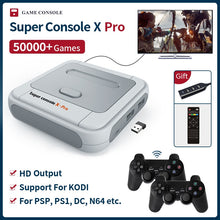 Charger l&#39;image dans la galerie, Super Console X Pro S905X HD WiFi Output Mini TV Video Game Player For PSP/PS1/N64/DC Games Dual System Built-in 50000+ Games
