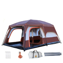 Load image into Gallery viewer, Super Large Camping Tent Double Layers Waterproof 6-10 Person 430x305x200cm Two Bedroom One Living Room Tent Family Party
