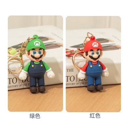 Super Mario Game Keychain Luigi Mushroom Model Doll Action Figures Cartoon Cute Bag Pendant PVC Children's Birthday Gift