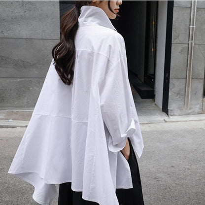 SuperAen 2019Spring and Summer New Shirt Female Korean Style Cotton Wild Casual Blouses and Tops Loose Pluz Size Women Clothing