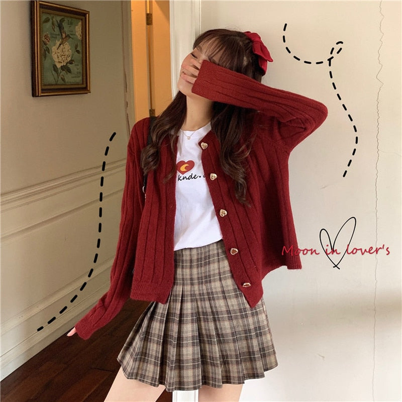 Sweaters Women Solid Loose Soft Autumn Long Sleeve O-Neck Student Sweet All-match Fashion Casual Ulzzang Ladies Cardigan Knitted