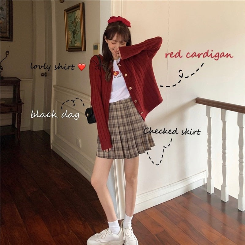 Sweaters Women Solid Loose Soft Autumn Long Sleeve O-Neck Student Sweet All-match Fashion Casual Ulzzang Ladies Cardigan Knitted