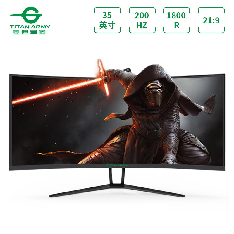 TITAN ARMY 35 inch curved screen 200Hz free sync 21:9 ultra wide band fish screen 2K gaming monitor 144HZ