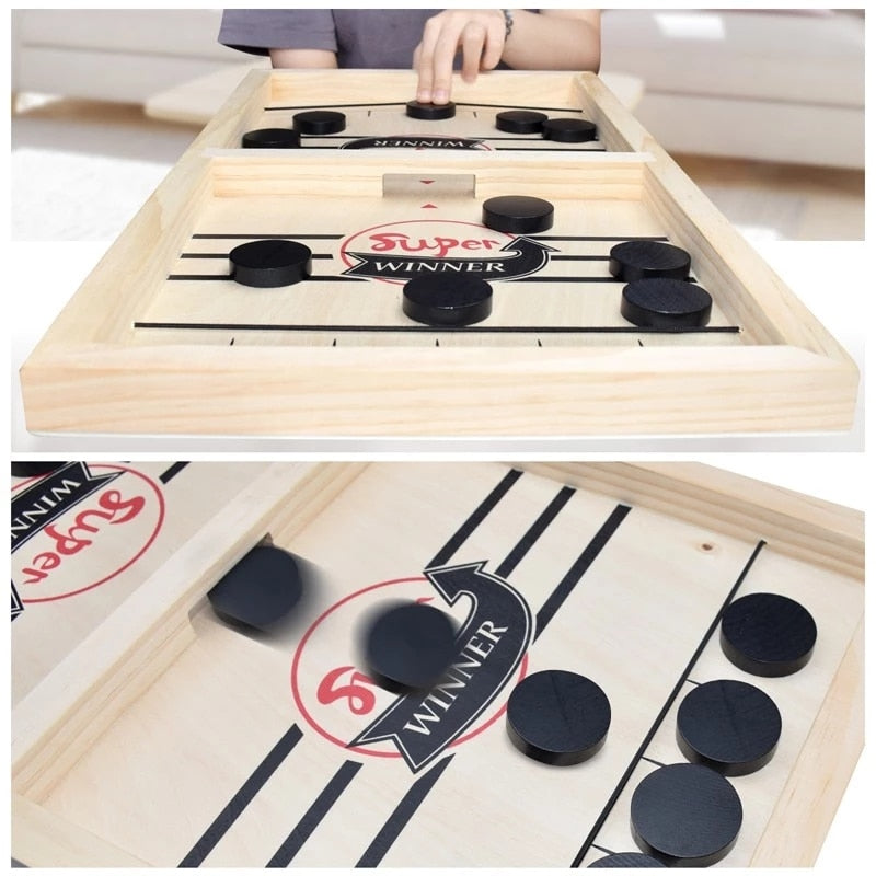Table Hockey Paced Sling Puck Board Game Fast Sling Puck Winner Party Game Adult Child Family Game Desktop Battle Board Game