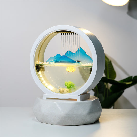 Tabletop Feature Mountain View Waterfall Cascade Indoor Decoration Aquarium Humidifier Mist Maker Zen Meditation fish tank