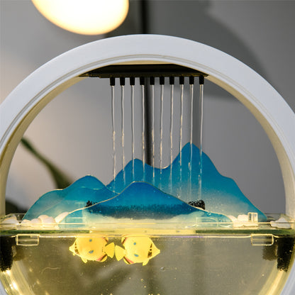 Tabletop Feature Mountain View Waterfall Cascade Indoor Decoration Aquarium Humidifier Mist Maker Zen Meditation fish tank