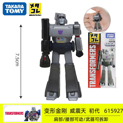 Takara Tomy Metakore Transformers Optimus Prime Megatron Bumblebee Minions Pikachu Diecast Collection Metal Model Toys Gifts