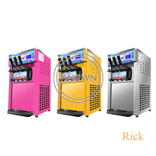 將圖片載入圖庫檢視器 Table Top Mini Soft Ice Cream Making Vending Machine 3 Flavors Ice. 1200W Ice Cream Maker
