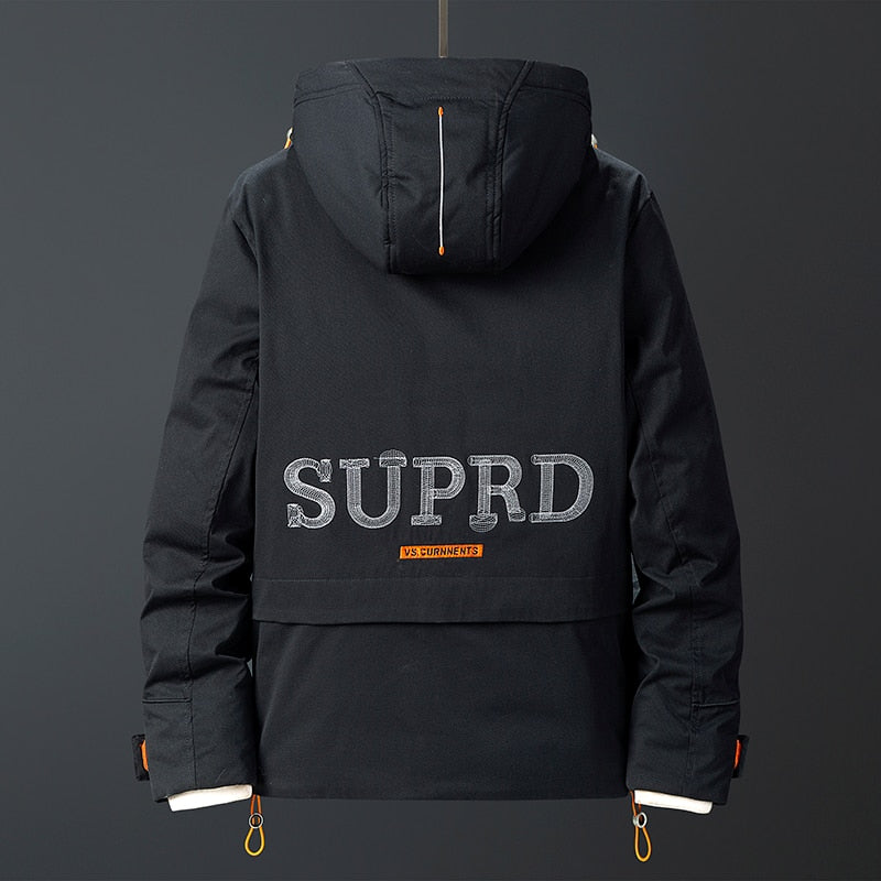 The new winter 2021 men down jacket in winter long male money hooded jacket tooling quality men's fashion M9818