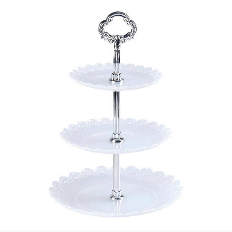 Three-Layer Fruit Plate Cake Stand Kitchen Accessories Home Party Dessert Storage Rack Festival Supplies Cupcake Storage Holder