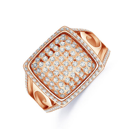 Tianyu Gems Customized 14k Rose Gold Men's Ring Moissanite Diamond Wedding Jewelry Classic xzzzmtnFinger Rings Handmade Fashion Gift Jewellery
