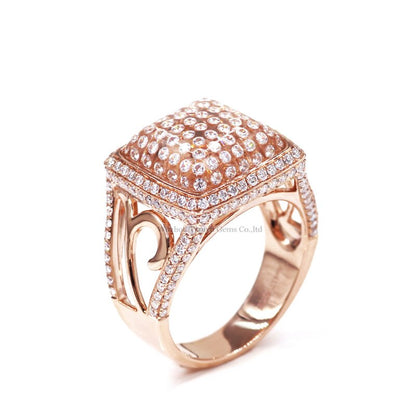 Tianyu Gems Customized 14k Rose Gold Men's Ring Moissanite Diamond Wedding Jewelry Classic xzzzmtnFinger Rings Handmade Fashion Gift Jewellery