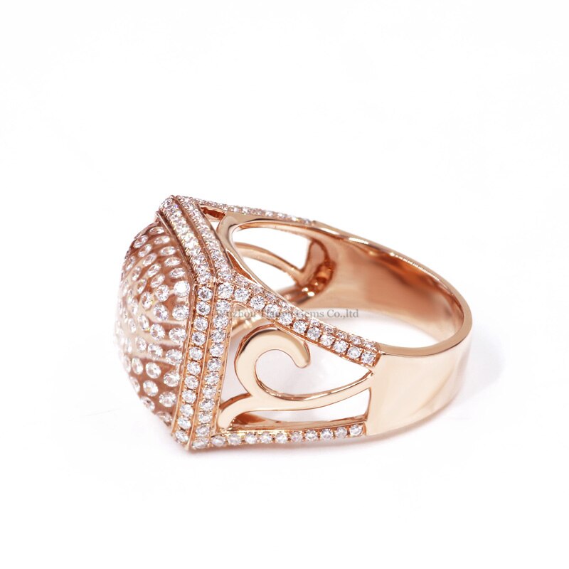 Tianyu Gems Customized 14k Rose Gold Men's Ring Moissanite Diamond Wedding Jewelry Classic xzzzmtnFinger Rings Handmade Fashion Gift Jewellery