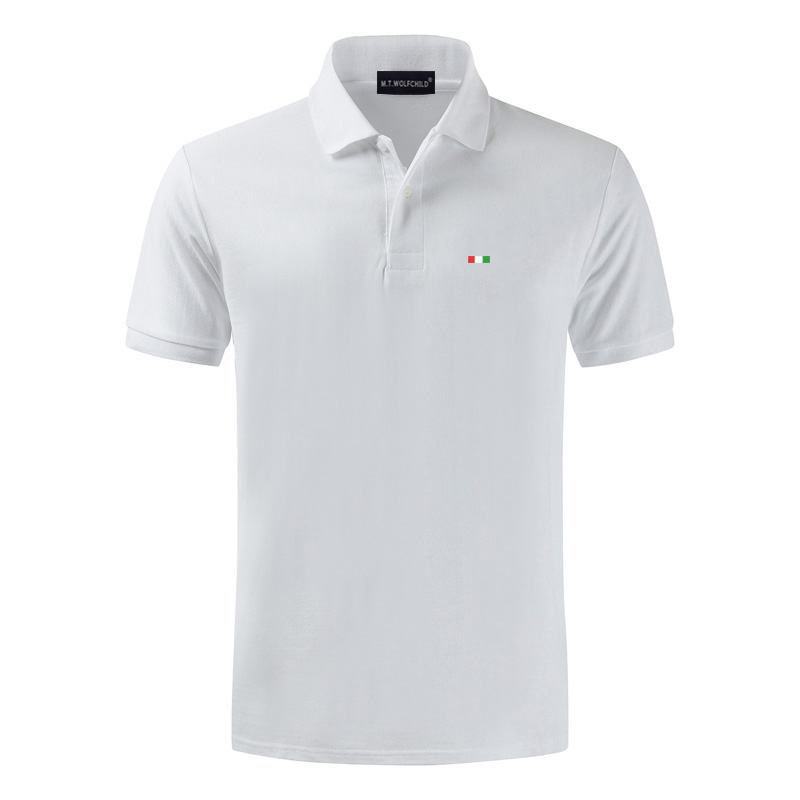 Top Quality 2020 New Solid Color Mens Polos T-shirts 100% Cotton Short Sleeve Casual Polos Hommes Fashion Summer Lapel Male Tops