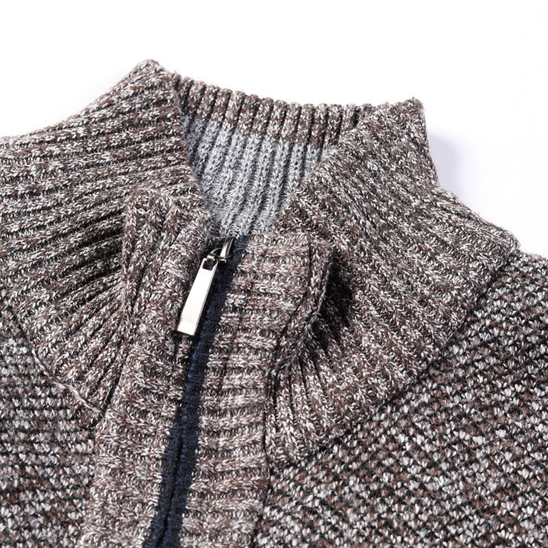 King Billion 2021 Men's Jacket Slim Fit Stand Collar Zipper Jacket Men Solid Cotton Thick Warm Sweater