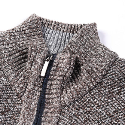 King Billion 2021 Men's Jacket Slim Fit Stand Collar Zipper Jacket Men Solid Cotton Thick Warm Sweater