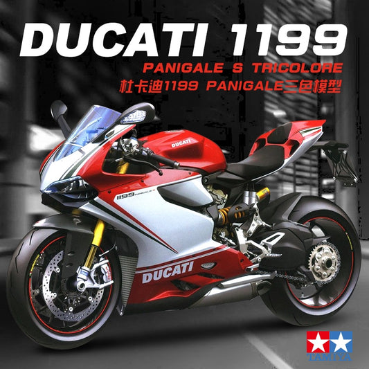 Toys Bike Assembly Model Tamiya 14132 1:12 Scale Ducati 1199 Panigale S Tricolore Motorcycle Diy Kits For Boys Children Kids
