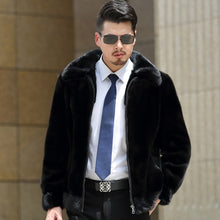 Load image into Gallery viewer, True Mink  Men&#39;s Clothing  Clothing Real Fur Jacket  Natural Real Sweater  Warm winter exclusive Style Thickened
