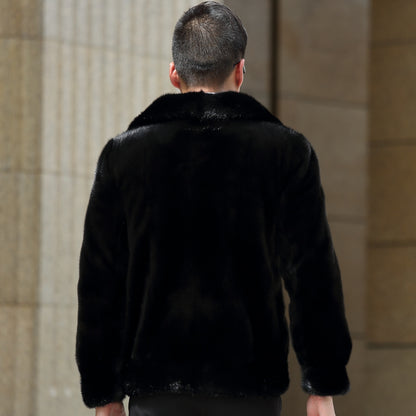 True Mink  Men's Clothing  Clothing Real Fur Jacket  Natural Real Sweater  Warm winter exclusive Style Thickened
