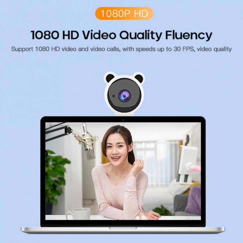 USB Desktop HD Webcams Computer Web Camera Built-in Microphone for Computer PC Laptop Video Recording Calling Work