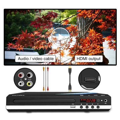 USB Metal With Cable VCD Multi Format CD Home Portable DVD Player For TV Support HDMI-compatible CD SVCD VCD Function