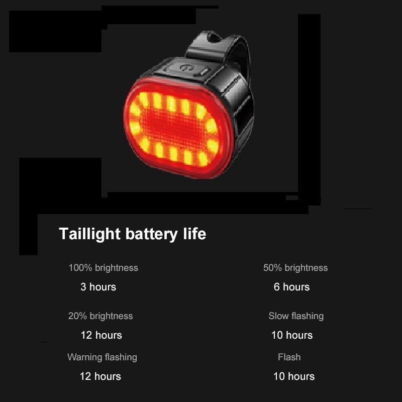 USB Rechargeable Front Rear Bicycle Light Lithium Battery LED Waterproof  Bike Taillight Cycling Helmet Light Lamp Mount Bicycle