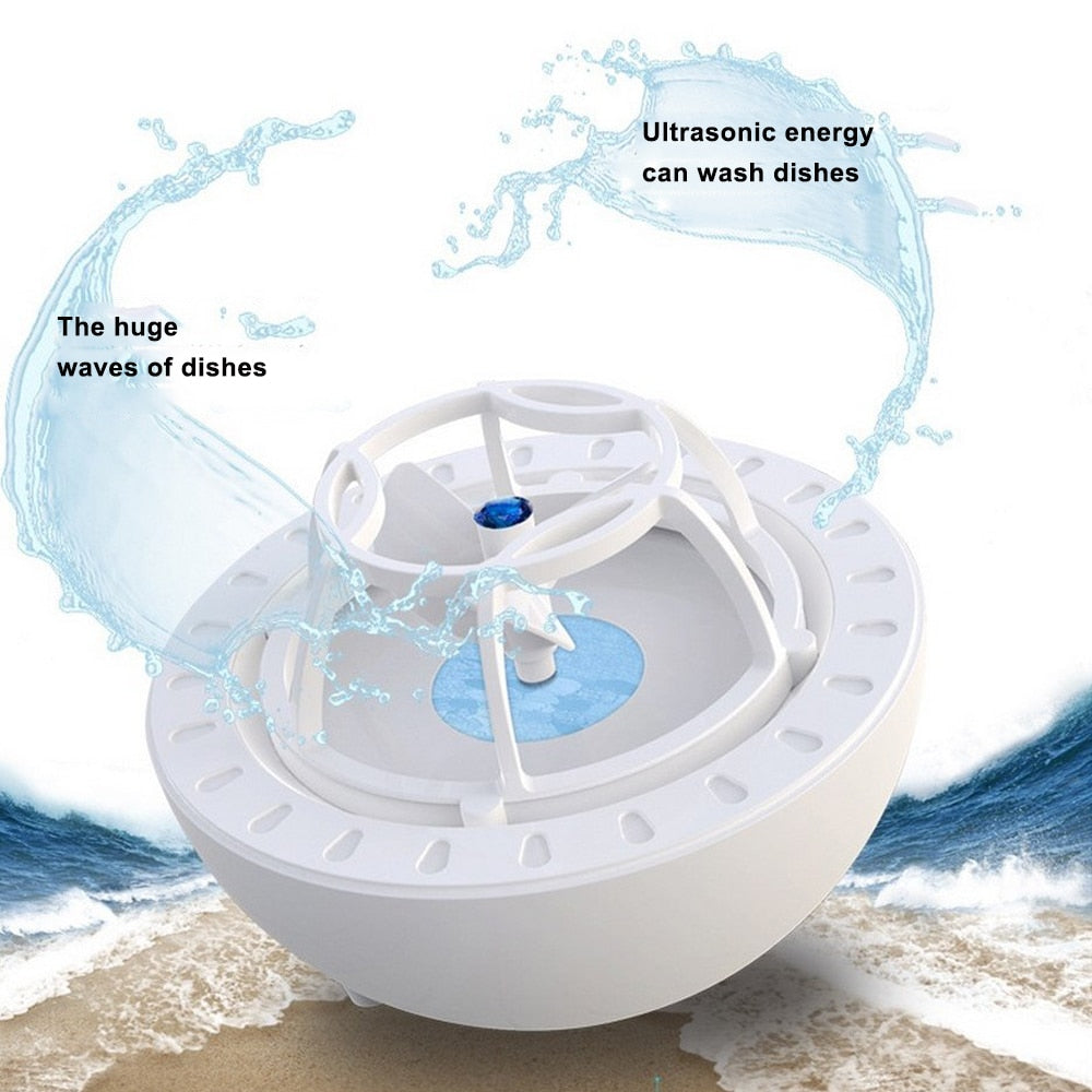 USB Rechargeable Mini Ultrasonic Dishwasher  Cleaner Kitchen Dish Washer High Water Pressure Fruit Vegetable Washing Machine