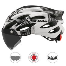 將圖片載入圖庫檢視器 Ultralight Cycling Safety Helmet Outdoor Motorcycle Bicycle Taillight Helmet Removable Lens Visor Mountain Road Bike Helmet
