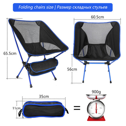 Ultralight Folding Camping Chair Fishing Picnic Chair BBQ Hiking Chair Outdoor Tools Travel Foldable Beach Seat Chair стул