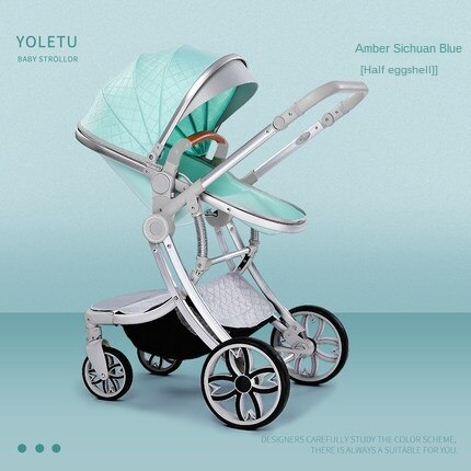 Umaubaby Baby Stroller Can Sit Armchair 2-in-1 High Landscape Two-Way Newborn Shock Absorber Four-Wheel Baby Stroller