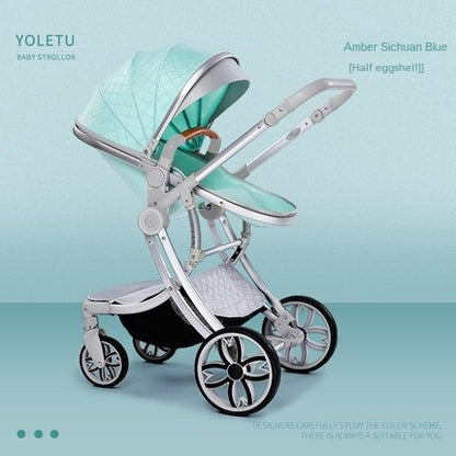 Umaubaby Baby Stroller Can Sit Armchair 2-in-1 High Landscape Two-Way Newborn Shock Absorber Four-Wheel Baby Stroller