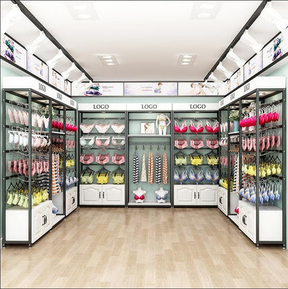 Retail Store Shelf Display Stand Wall Shelf Floor Display Cabinet Pyjama Clothing