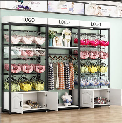 Retail Store Shelf Display Stand Wall Shelf Floor Display Cabinet Pyjama Clothing