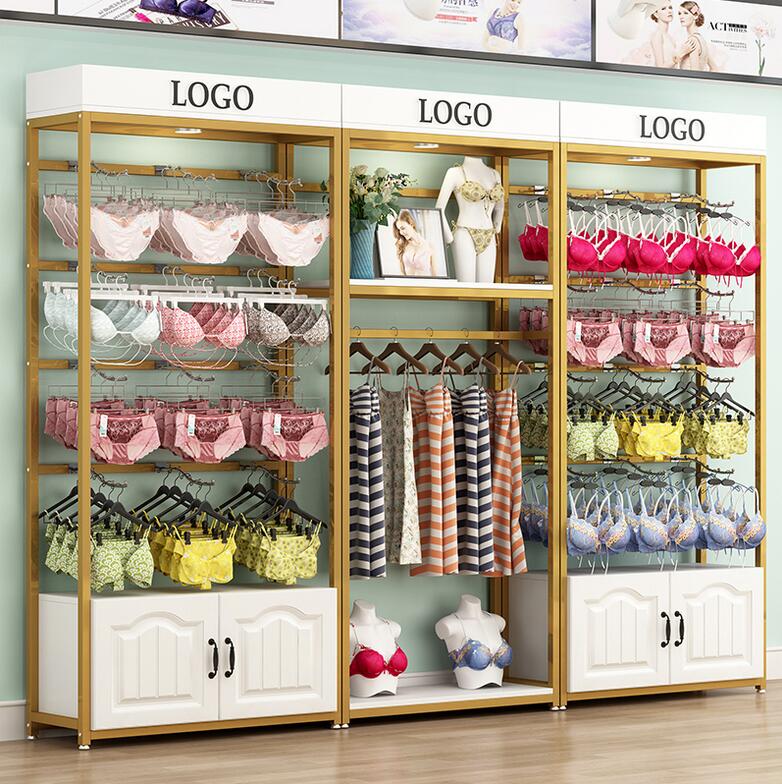 Retail Store Shelf Display Stand Wall Shelf Floor Display Cabinet Pyjama Clothing